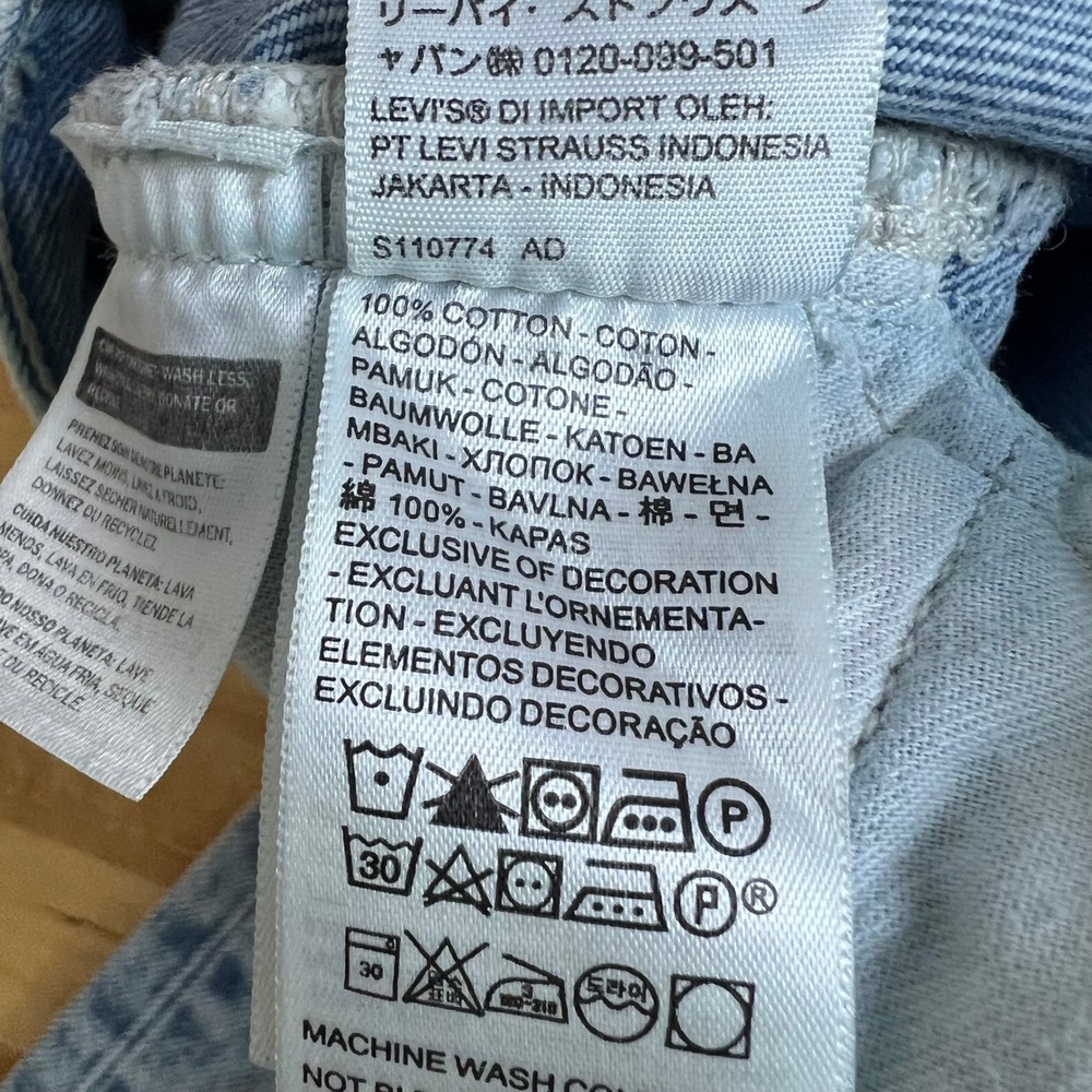 Levi's Made &‎ Crafted Barrel Jeans Women Size 29 Blue Acid Wash High Rise Denim - Picture 7 of 11